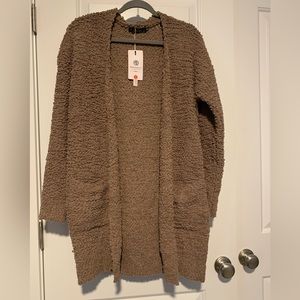 Women’s XL long Cardigan - Camel Fuzzy NWT